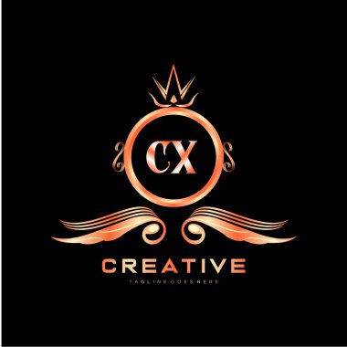 Renkli Çember şablon vektörlü ilk logo.