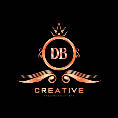 Renkli Çember şablon vektörlü ilk logo.