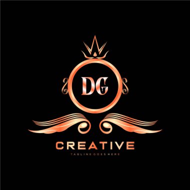 Renkli Çember şablon vektörlü ilk logo.