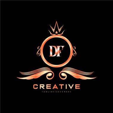 Renkli Çember şablon vektörlü ilk logo.