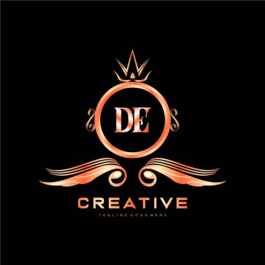 Renkli Çember şablon vektörlü ilk logo.