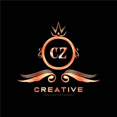 Renkli Çember şablon vektörlü ilk logo.