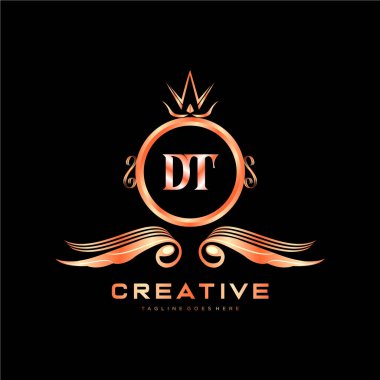 Renkli Çember şablon vektörlü ilk logo.