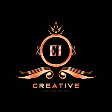 Renkli Çember şablon vektörlü ilk logo.