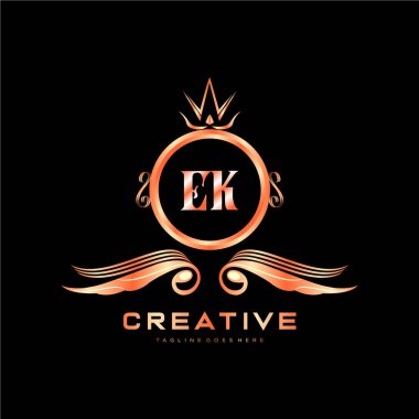 Renkli Çember şablon vektörlü ilk logo.