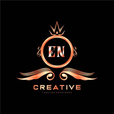 Renkli Çember şablon vektörlü ilk logo.