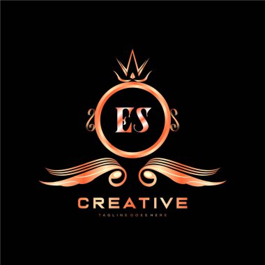 Renkli Çember şablon vektörlü ilk logo.