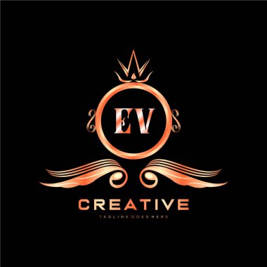 Renkli Çember şablon vektörlü ilk logo.