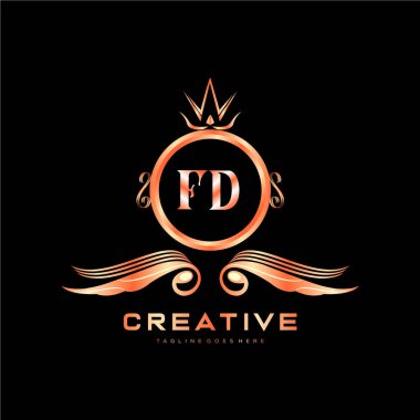 Renkli Çember şablon vektörlü ilk logo.