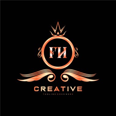 Renkli Çember şablon vektörlü ilk logo.