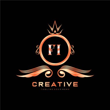 Renkli Çember şablon vektörlü ilk logo.