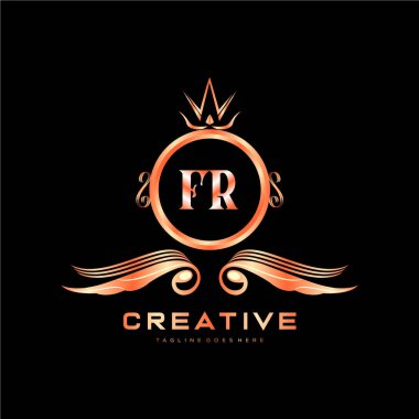 Renkli Çember şablon vektörlü ilk logo.