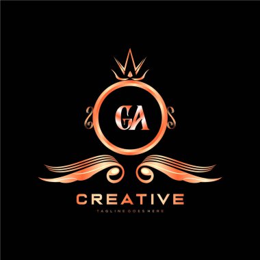 Renkli Çember şablon vektörlü ilk logo.