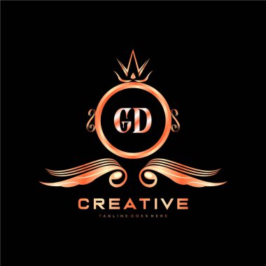 Renkli Çember şablon vektörlü ilk logo.