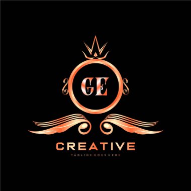 Renkli Çember şablon vektörlü ilk logo.