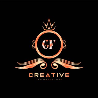 Renkli Çember şablon vektörlü ilk logo.