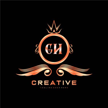 Renkli Çember şablon vektörlü ilk logo.