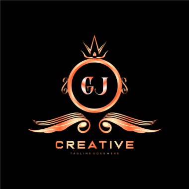 Renkli Çember şablon vektörlü ilk logo.