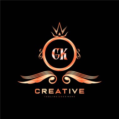 Renkli Çember şablon vektörlü ilk logo.