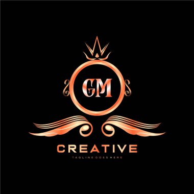 Renkli Çember şablon vektörlü ilk logo.