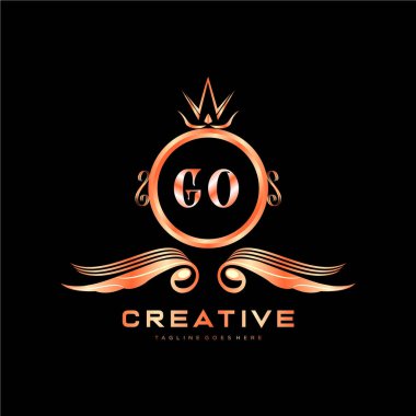 Renkli Çember şablon vektörlü ilk logo.