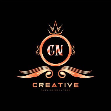 Renkli Çember şablon vektörlü ilk logo.