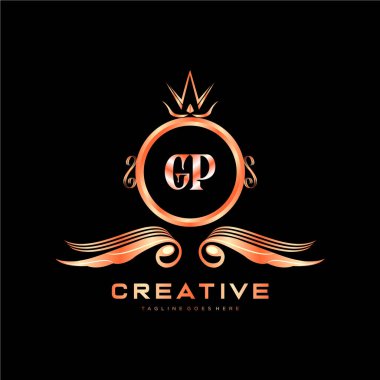 Renkli Çember şablon vektörlü ilk logo.