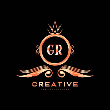 Renkli Çember şablon vektörlü ilk logo.