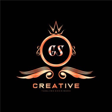 Renkli Çember şablon vektörlü ilk logo.