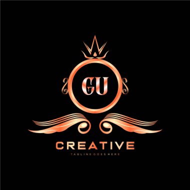 Renkli Çember şablon vektörlü ilk logo.