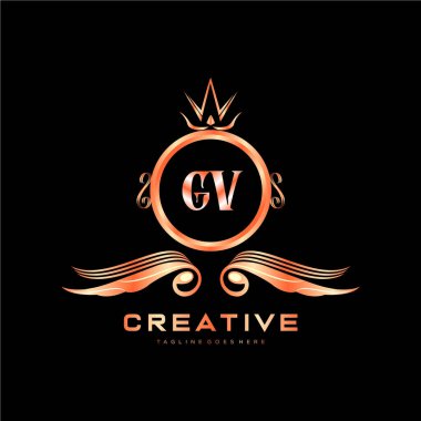 Renkli Çember şablon vektörlü ilk logo.