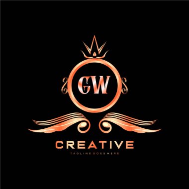 Renkli Çember şablon vektörlü ilk logo.