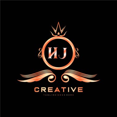 Renkli Çember şablon vektörlü ilk logo.