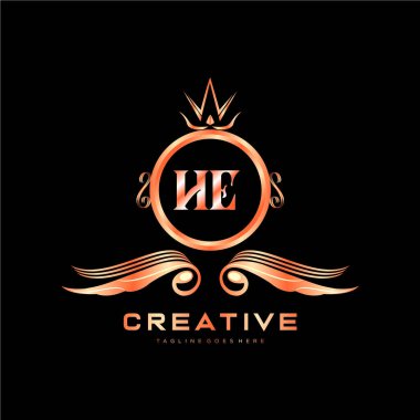 Renkli Çember şablon vektörlü ilk logo.