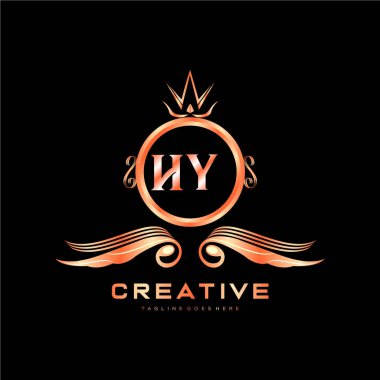 Renkli Çember şablon vektörlü ilk logo.