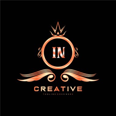 Renkli Çember şablon vektörlü ilk logo.