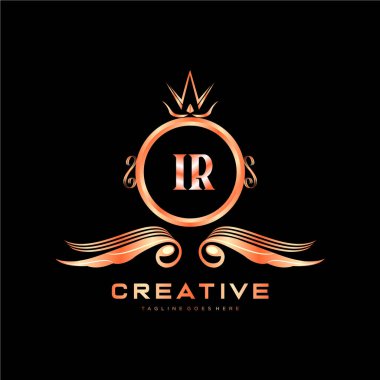 Renkli Çember şablon vektörlü ilk logo.