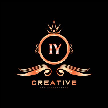 Renkli Çember şablon vektörlü ilk logo.