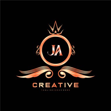 Renkli Çember şablon vektörlü ilk logo.