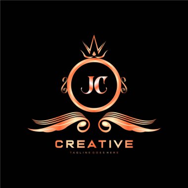 Renkli Çember şablon vektörlü ilk logo.