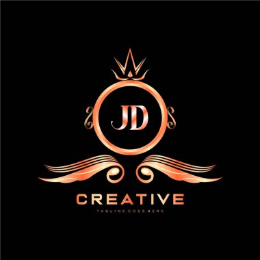 Renkli Çember şablon vektörlü ilk logo.