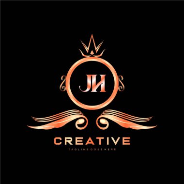 Renkli Çember şablon vektörlü ilk logo.