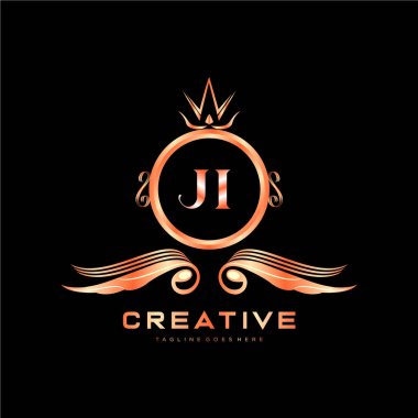 Renkli Çember şablon vektörlü ilk logo.