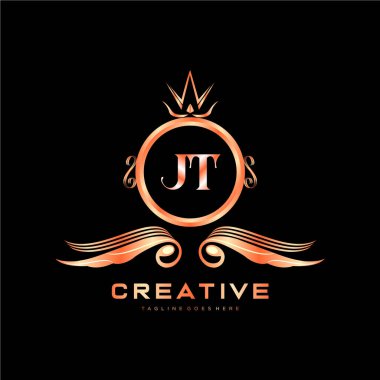 Renkli Çember şablon vektörlü ilk logo.