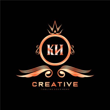 Renkli Çember şablon vektörlü ilk logo.