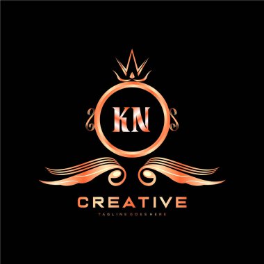 Renkli Çember şablon vektörlü ilk logo.