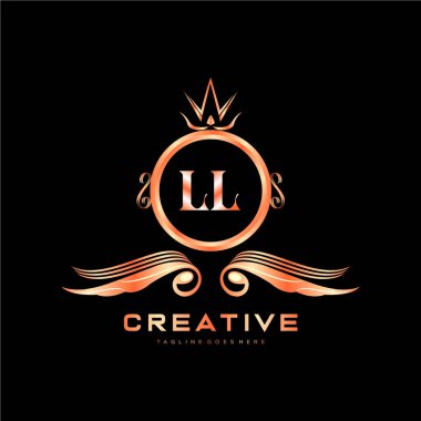 Renkli Çember şablon vektörlü ilk logo.