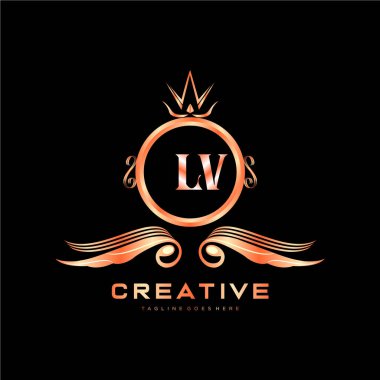 Renkli Çember şablon vektörlü ilk logo.