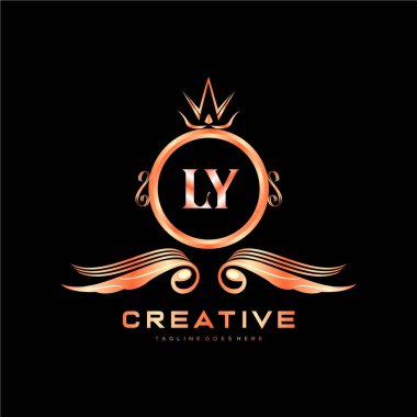 Renkli Çember şablon vektörlü ilk logo.