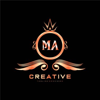 Renkli Çember şablon vektörlü ilk logo.